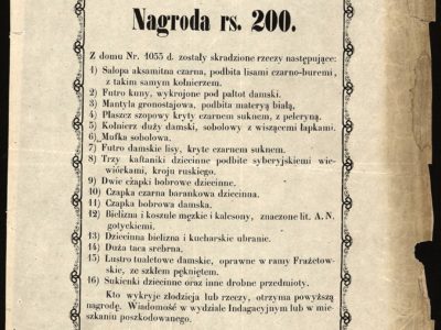Salopa, mantyla, mufka i męzkie koszule